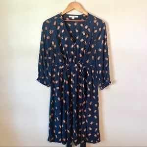 Boden dot print tie waist dress, Size 6R